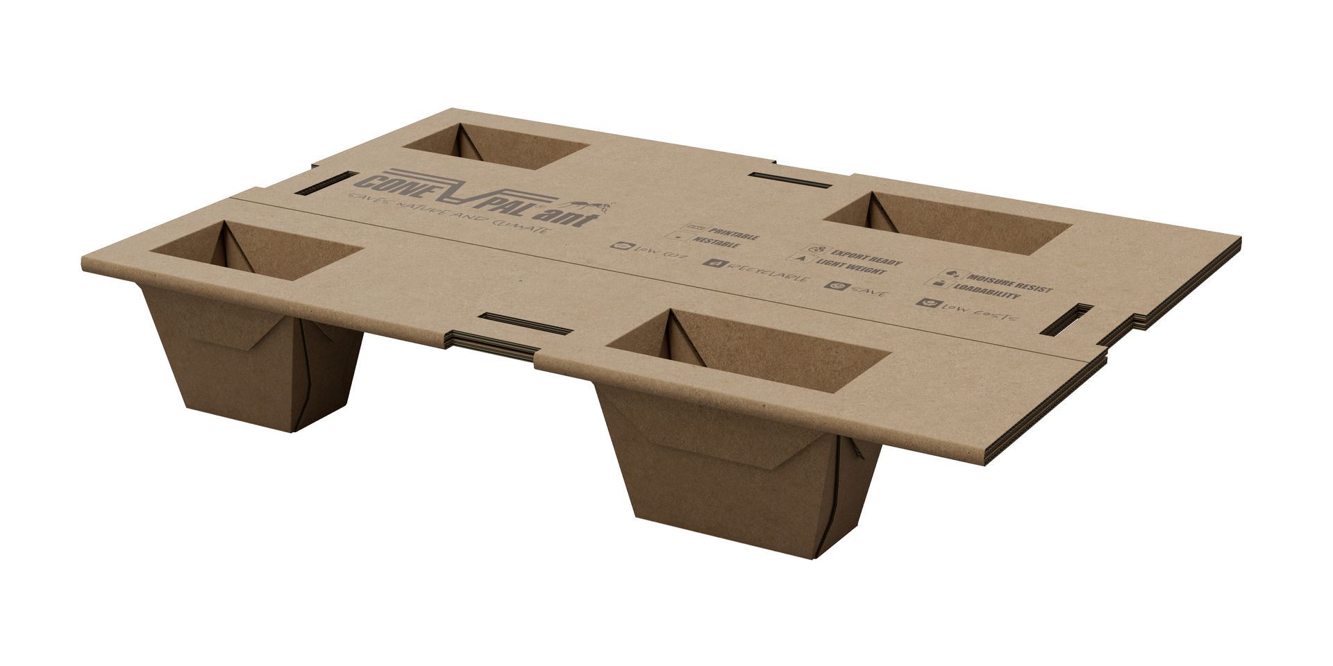 CONE PAL ANT 600 x 400 mm Wellpapp-Palette