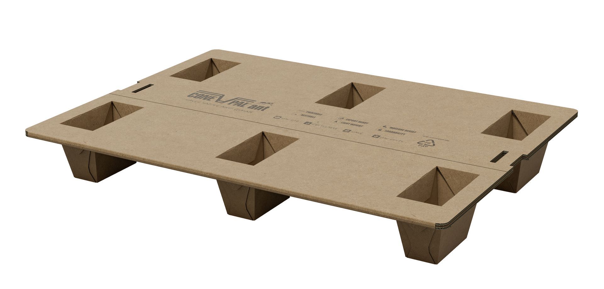 CONE PAL ANT 800 x 600 mm Wellpapp-Palette